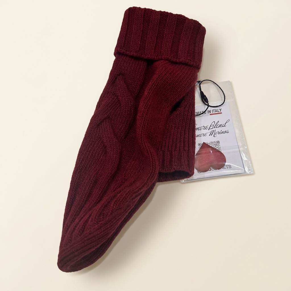 Pull Treccia burgundy