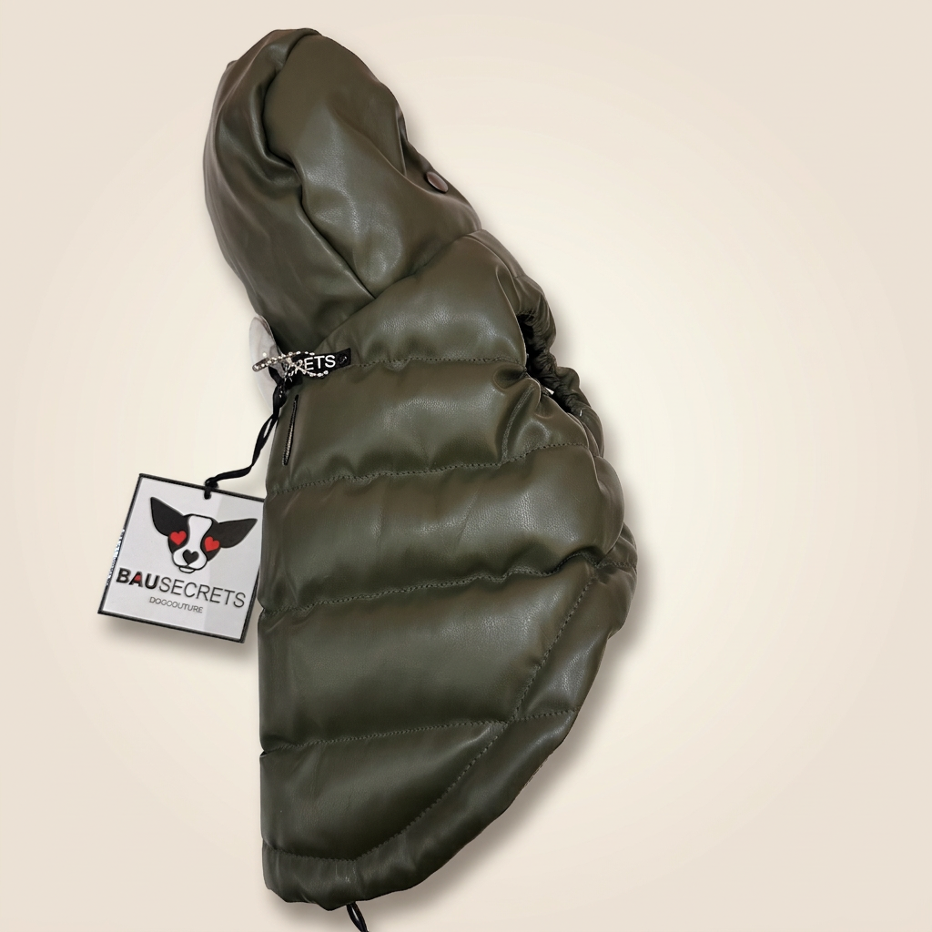 Piumino piuma reversibile green
