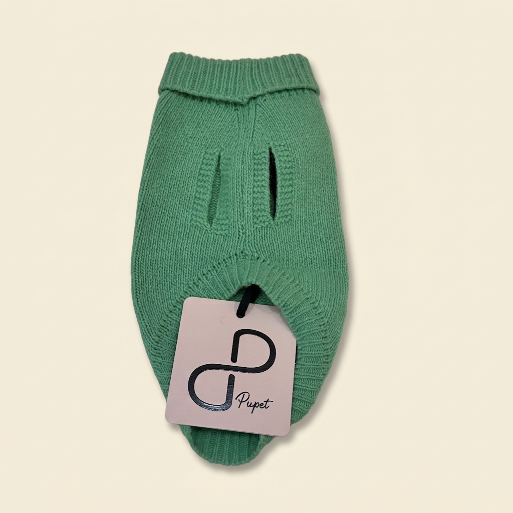 Maglioncino verde treccia