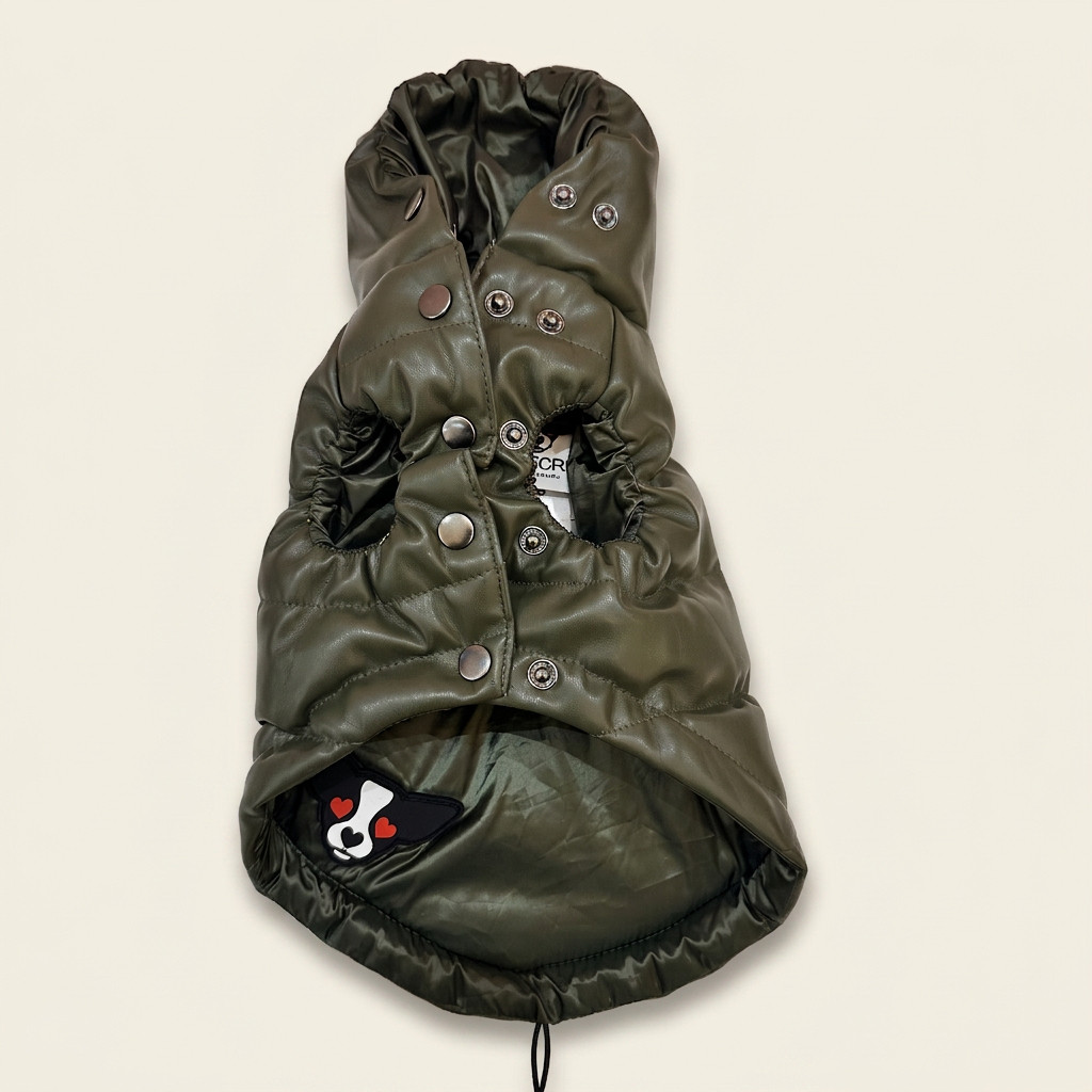 Piumino piuma reversibile green