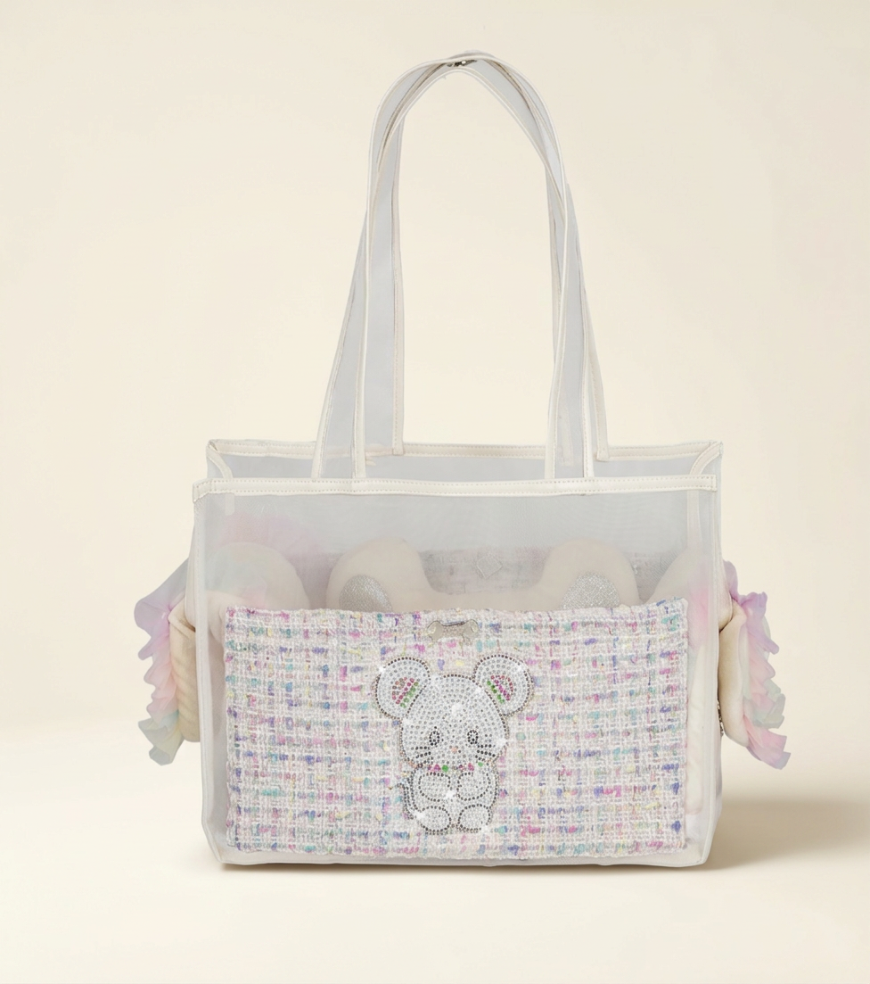 TopoMio Diamond Confettissimo Tweed Bag