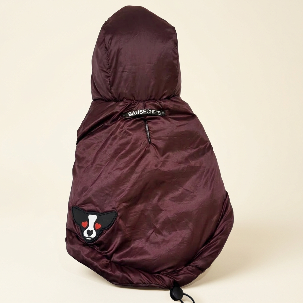 Piumino reversibile piuma Borgogna