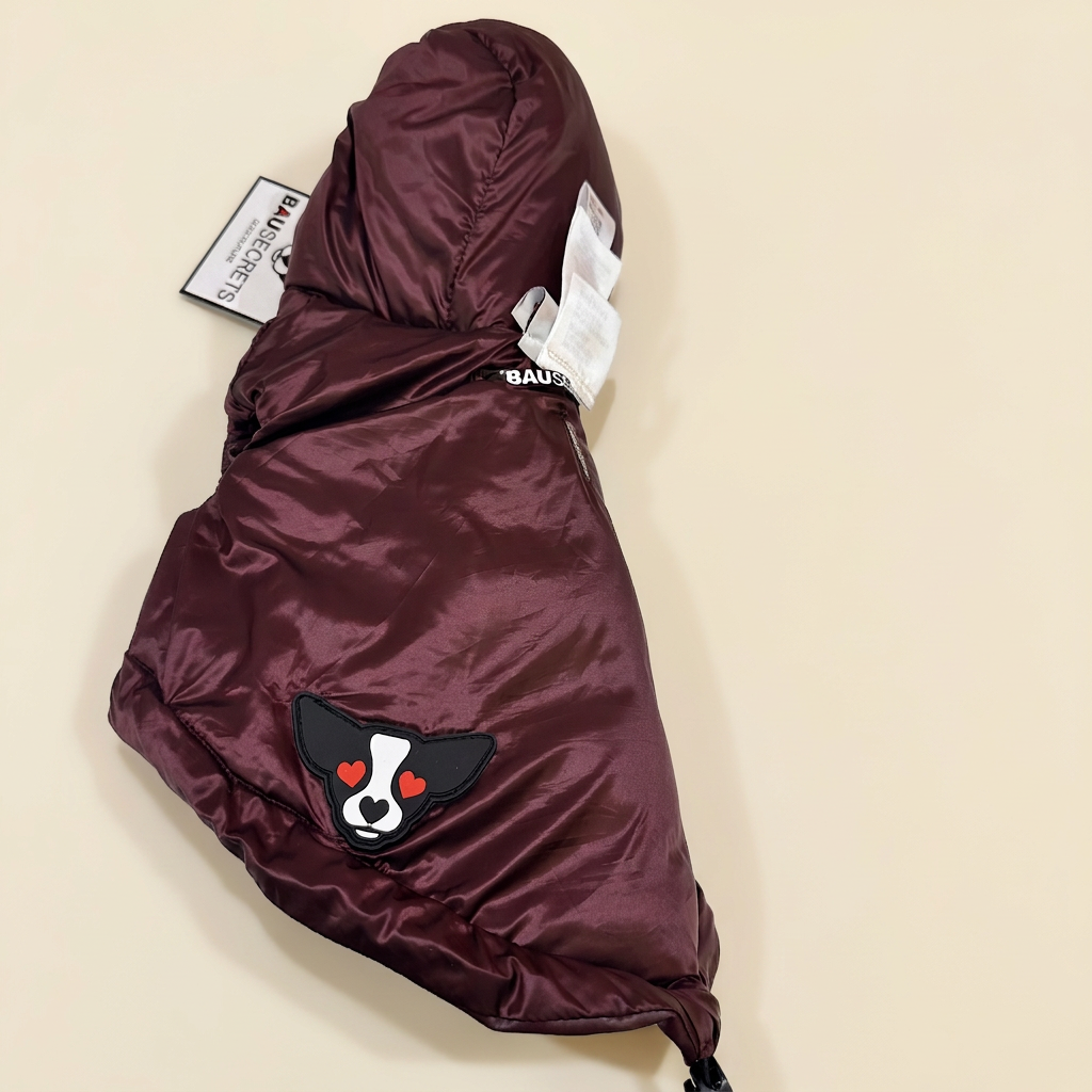 Piumino reversibile piuma Borgogna