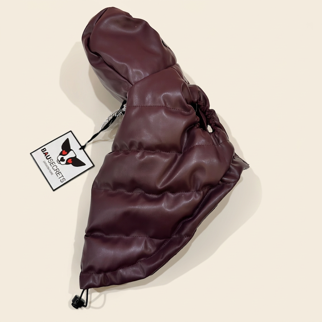 Piumino reversibile piuma Borgogna