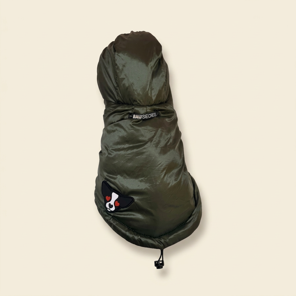 Piumino piuma reversibile green