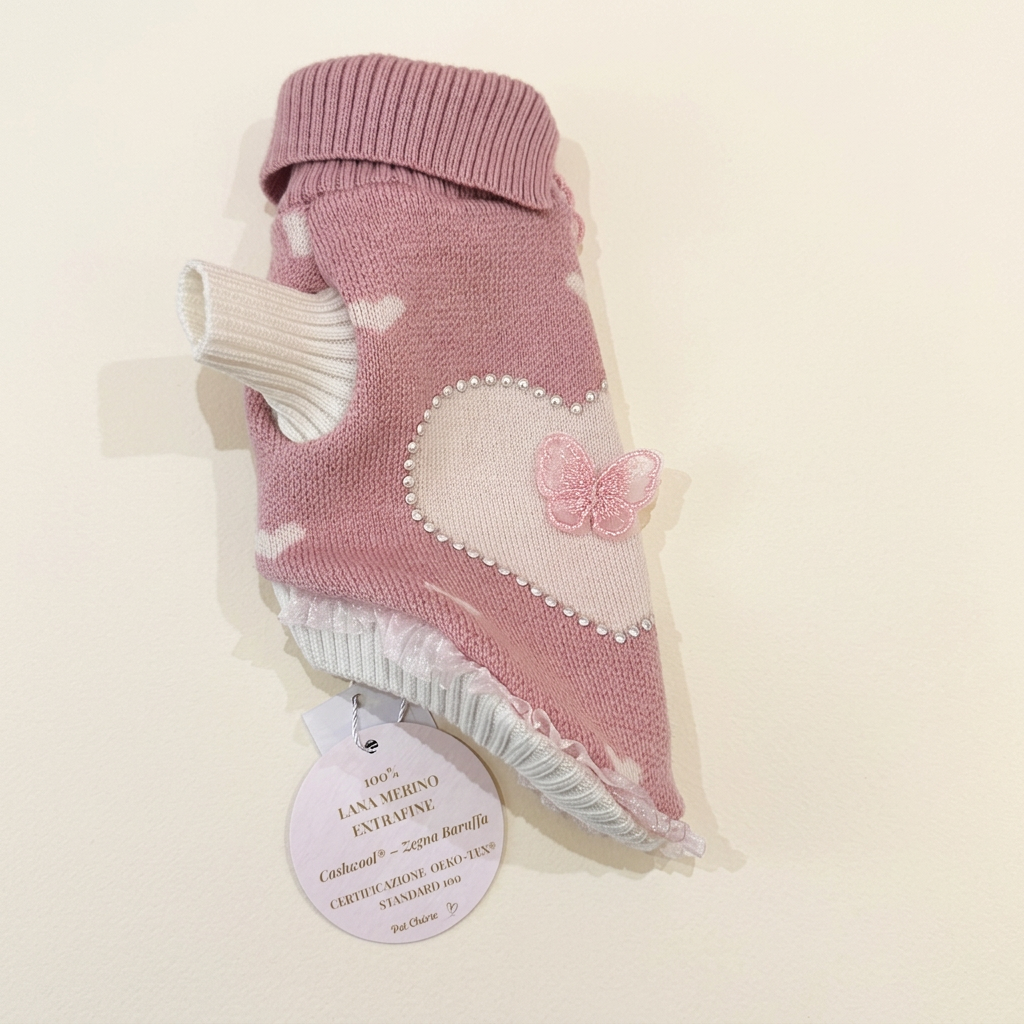 Maglioncino cuori e farfalle